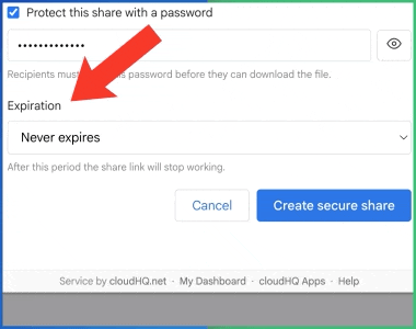 Secure Document Sharing by cloudHQ